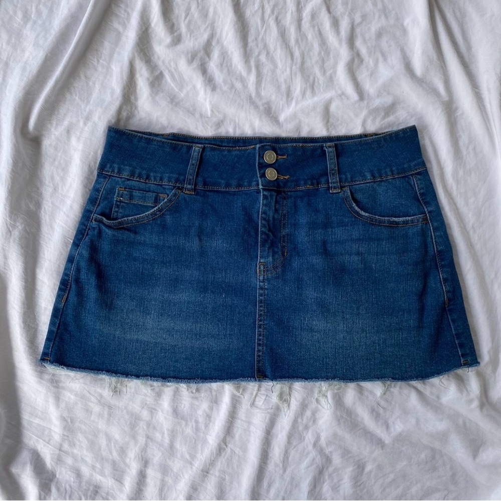 Celebrity Pink Dark Blue Denim Mini Skirt